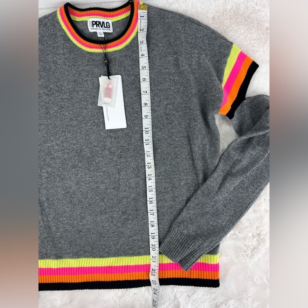 NWT: PRVLG Elbow Cutout Cashmere Sweater - Picture 6 of 10